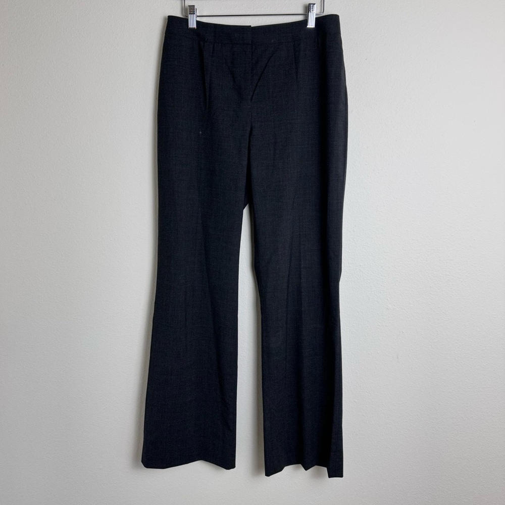 Lafayette 148 grey wool menswear trouser career pants straight leg 8